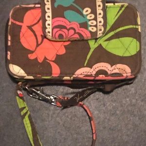 VERA BRADLEY Small Brown &Pink Paisley Wallet USED